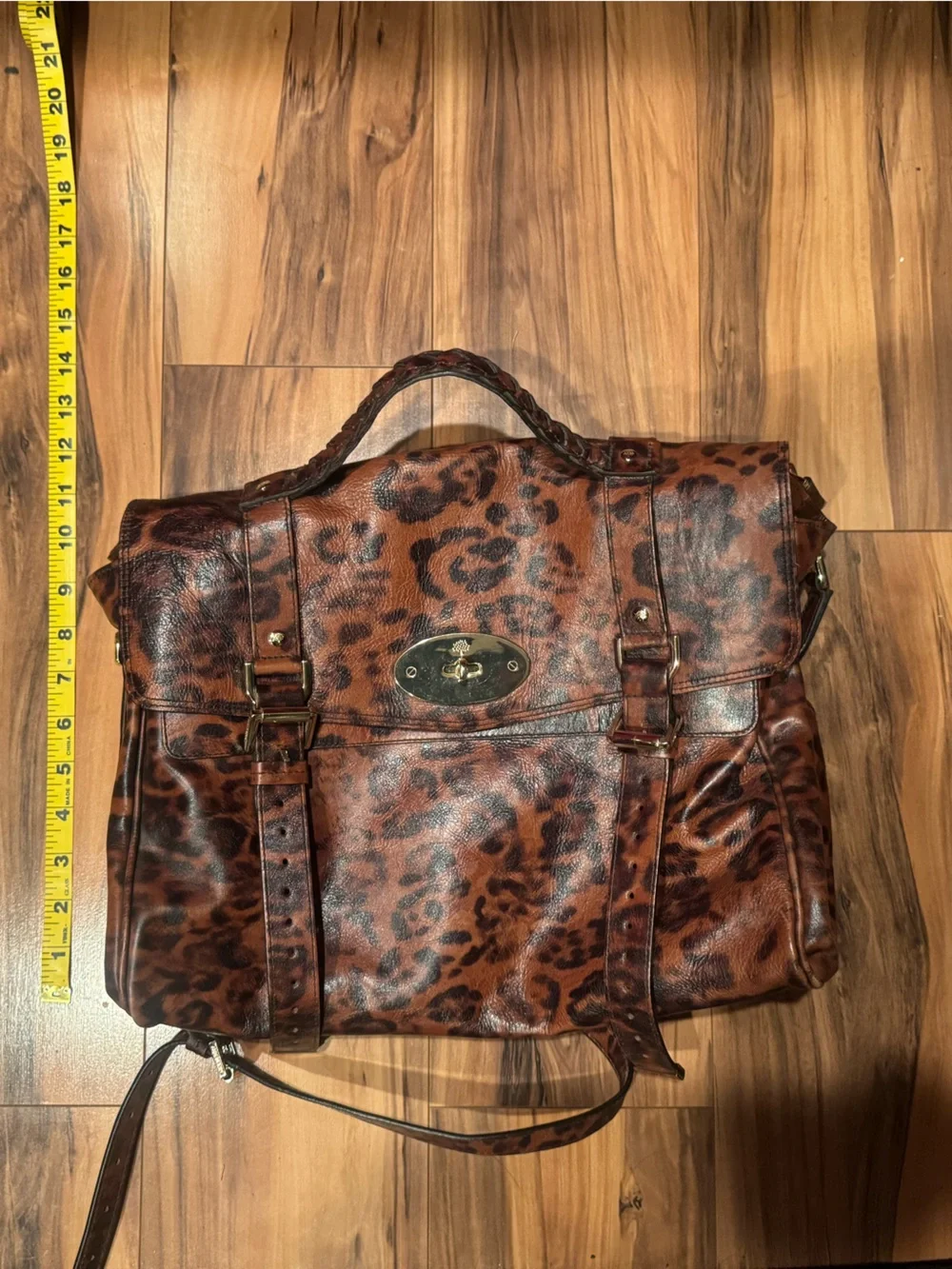 Mulberry Leopard Oak Leather Alexa Bag